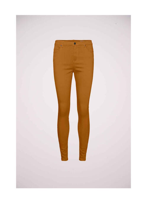 Jeans coupe slim marron VERO MODA pour femme