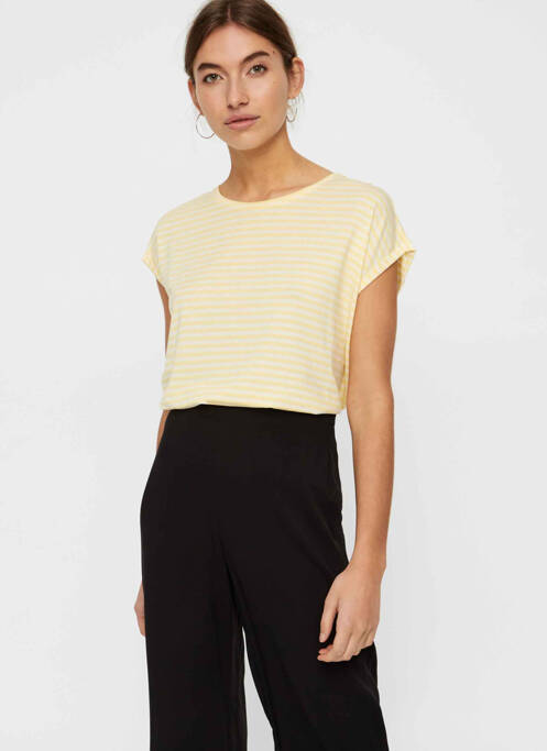 T-shirt jaune VERO MODA pour femme