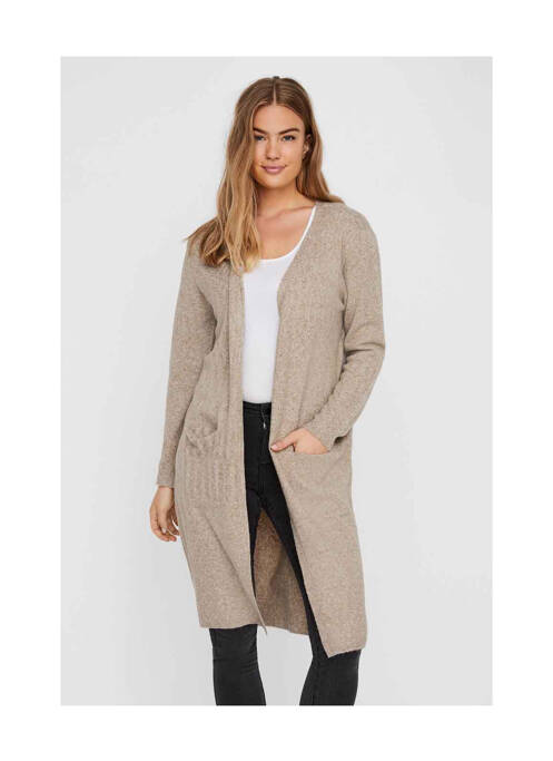 Gilet manches longues marron VERO MODA pour femme