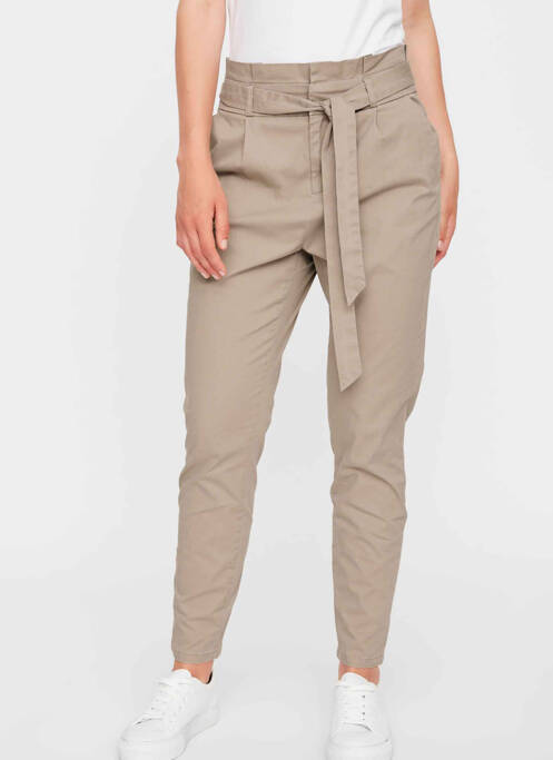 Pantalon slim argent VERO MODA pour femme