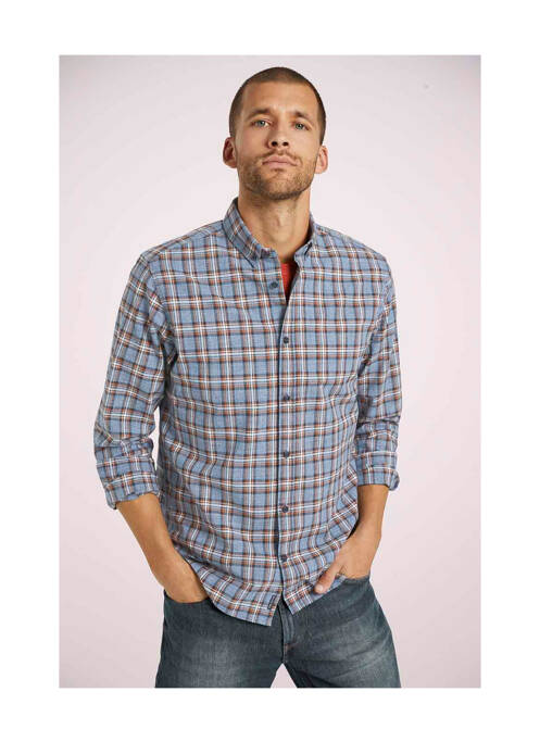 Chemise manches longues bleu TOM TAILOR pour homme