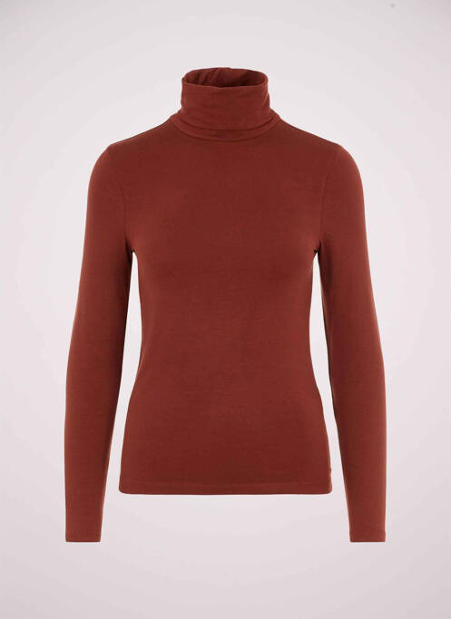Pull col roulé marron VERO MODA femme