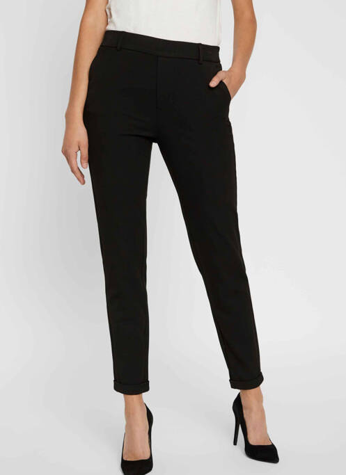 Pantalon slim noir VERO MODA pour femme