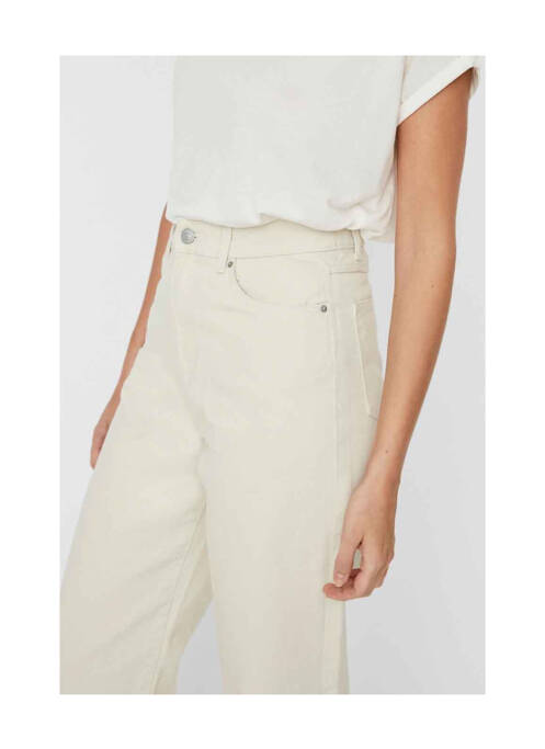 Jeans coupe large beige VERO MODA pour femme