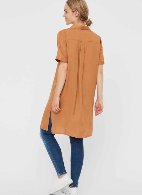 Robe courte marron VERO MODA pour femme
