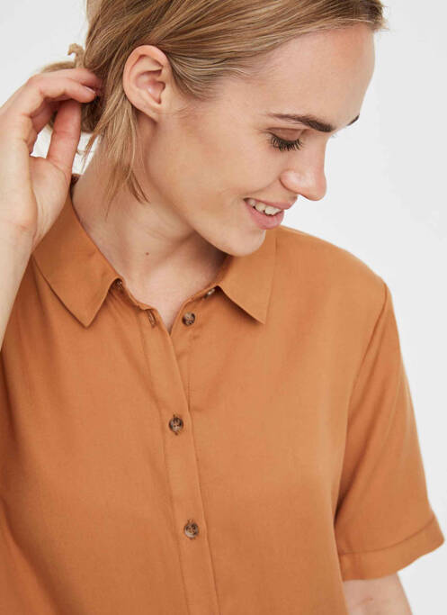 Robe courte marron VERO MODA pour femme