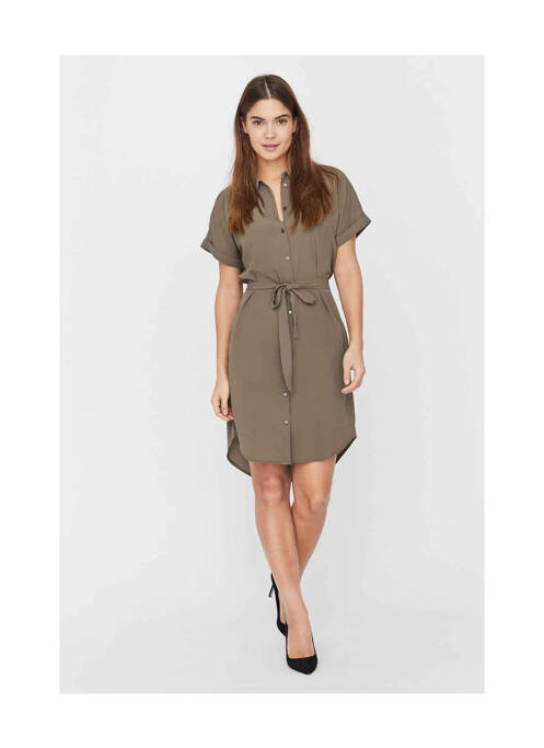 Robe courte gris VERO MODA pour femme