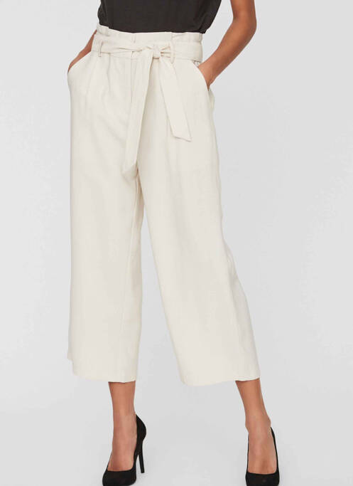 Pantalon 7/8 beige VERO MODA pour femme