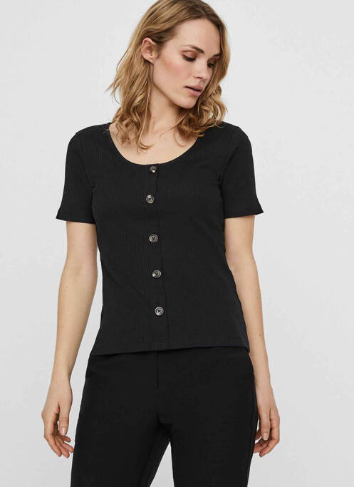 T-shirt noir VERO MODA pour femme