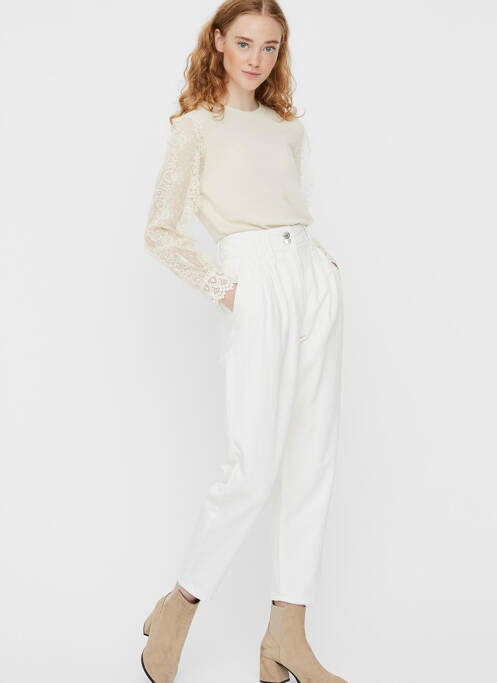Pantalon 7/8 blanc VERO MODA pour femme