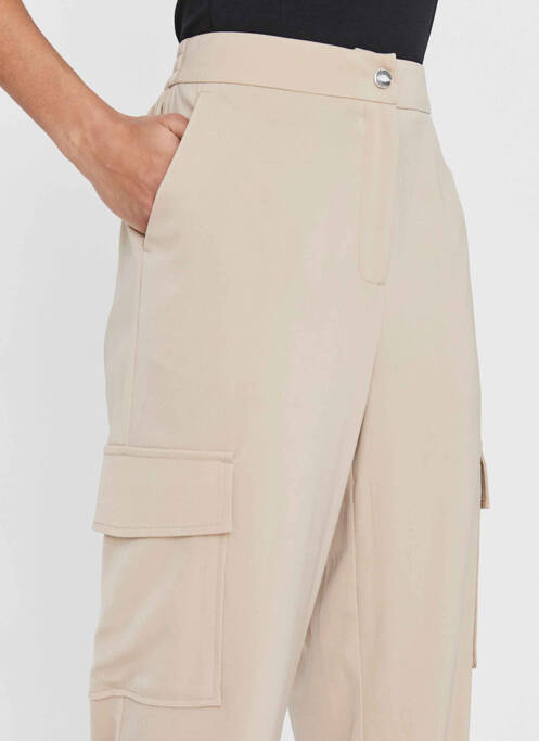 Pantalon cargo beige VERO MODA pour femme