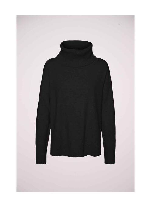 Pull col roulé noir VERO MODA pour femme