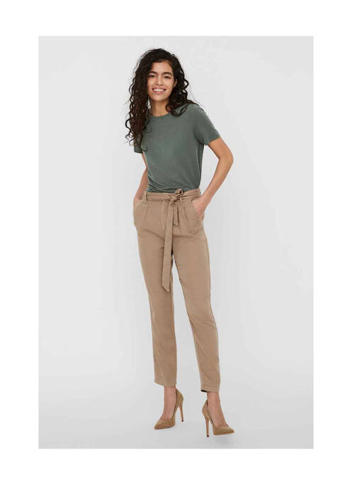 Pantalon slim argent VERO MODA pour femme