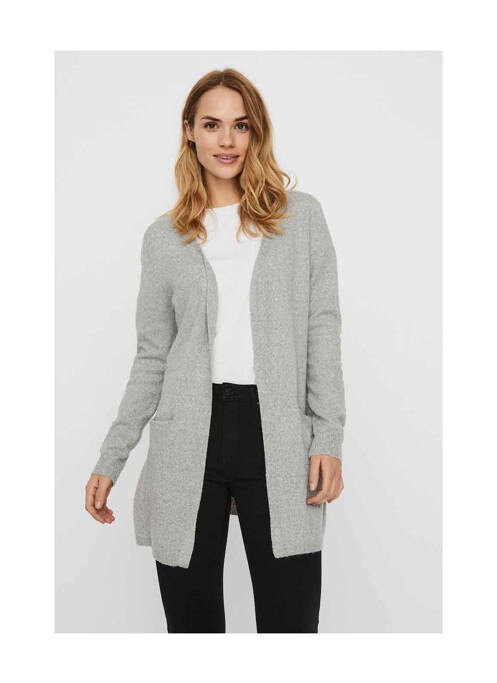 Gilet manches longues gris VERO MODA pour femme