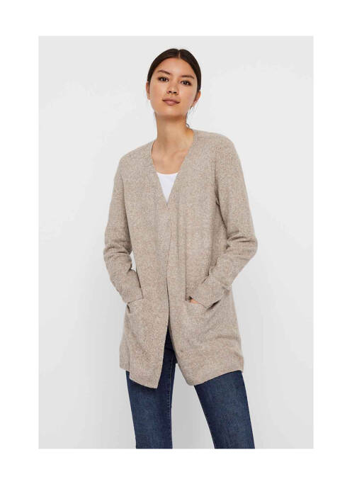 Gilet manches longues marron VERO MODA pour femme