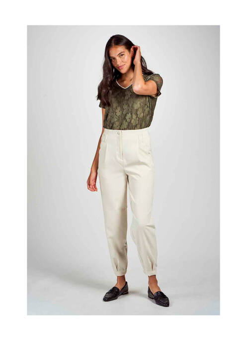 Pantalon 7/8 beige VERO MODA pour femme