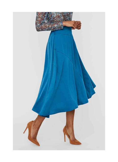 Jupe mi-longue bleu VERO MODA pour femme