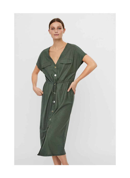 Robe longue vert VERO MODA pour femme