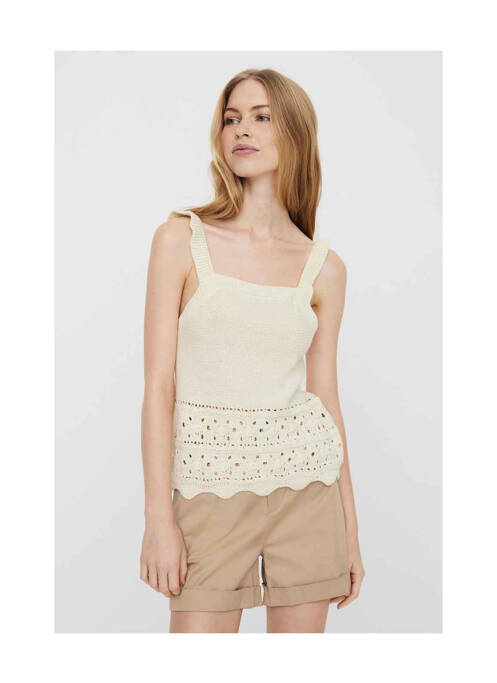 Débardeur beige VERO MODA pour femme