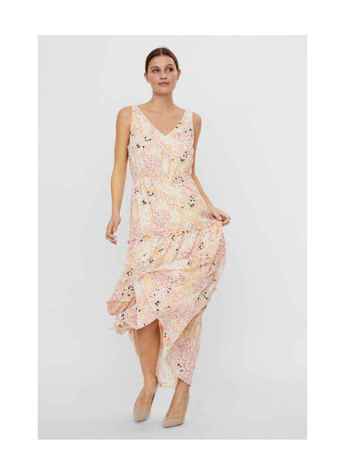 Robe longue beige VERO MODA pour femme