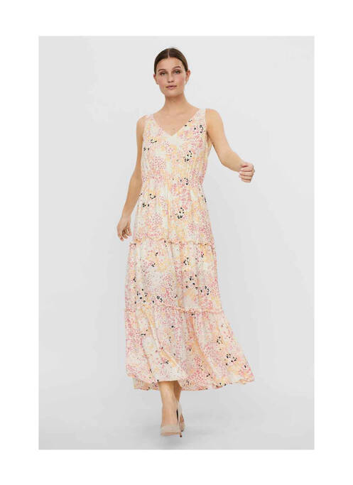 Robe longue beige VERO MODA pour femme