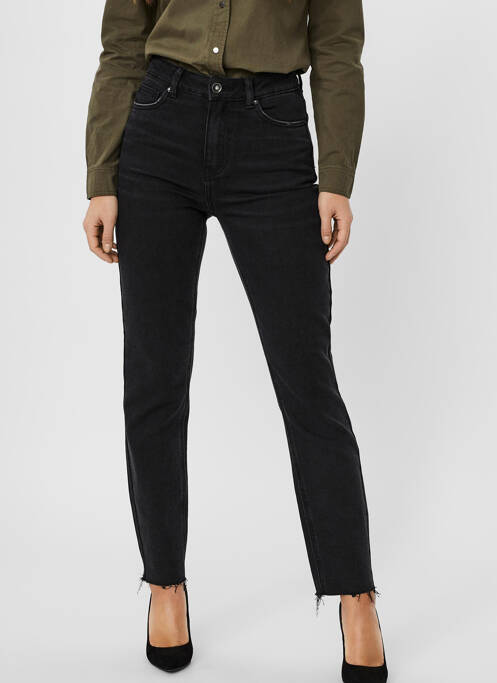 Jeans coupe droite noir VERO MODA pour femme