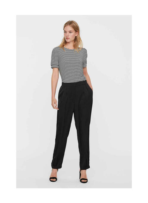 Pantalon droit noir VERO MODA pour femme