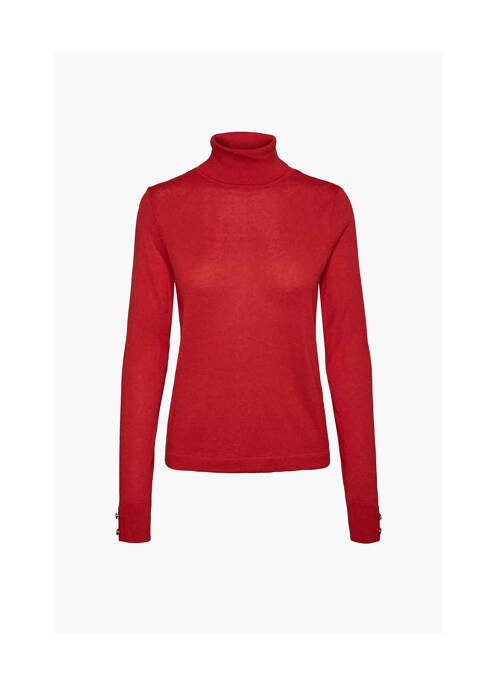 Pull col roulé rouge VERO MODA pour femme