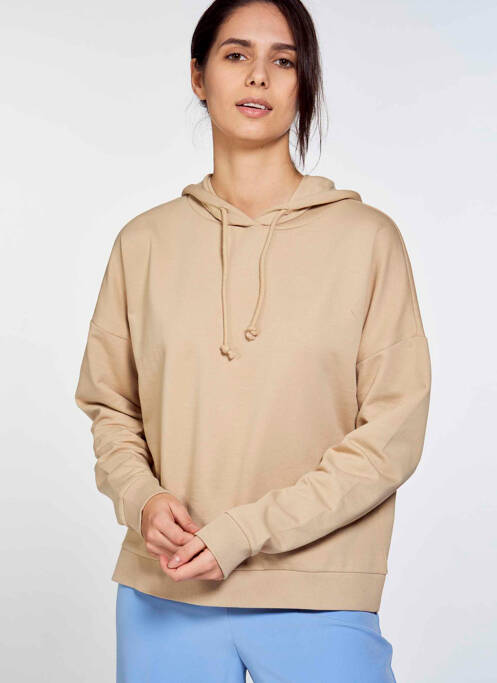 Sweat-shirt à capuche beige VERO MODA femme