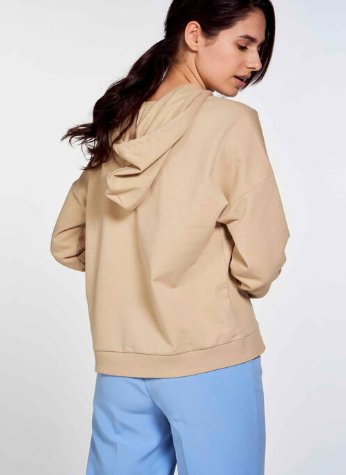 Sweat-shirt à capuche beige VERO MODA femme