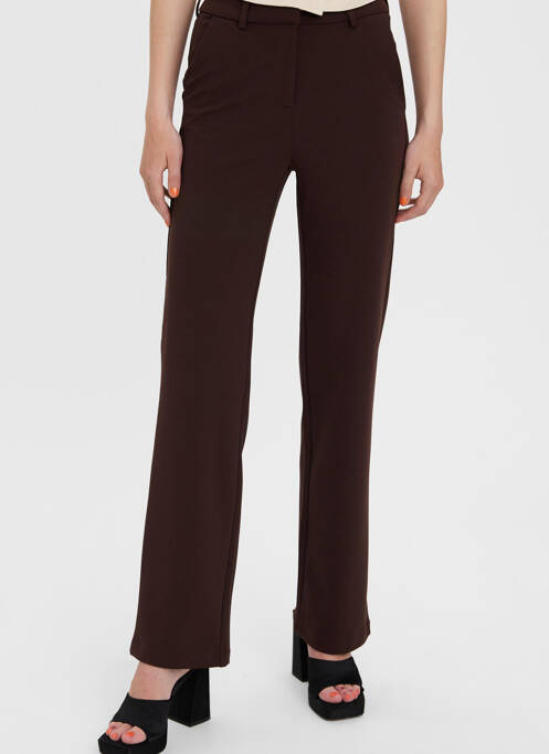 Pantalon chino marron VERO MODA pour femme