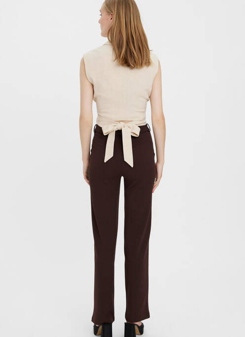 Pantalon chino marron VERO MODA pour femme