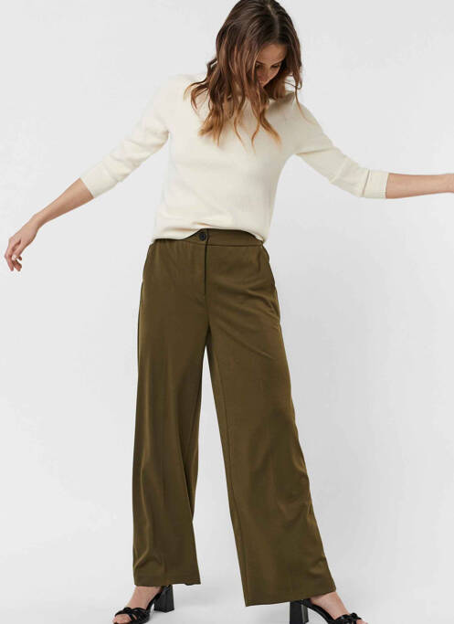 Pantalon flare vert VERO MODA pour femme