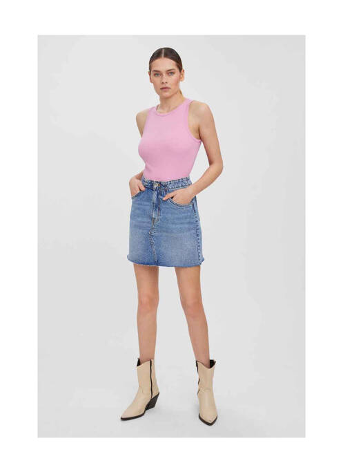 Jupe courte bleu VERO MODA pour femme