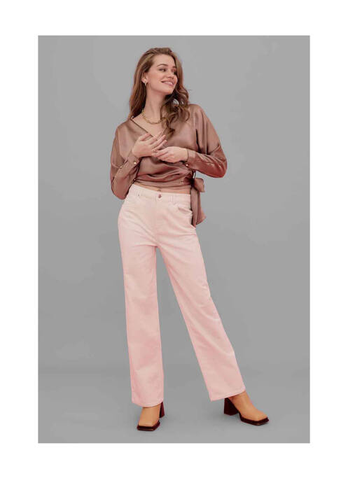 Pantalon large beige VERO MODA pour femme