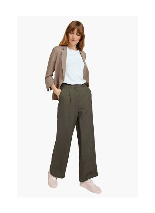 Pantalon flare vert TOM TAILOR pour femme