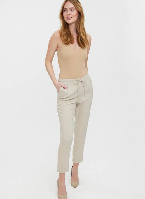 Pantalon slim argent VERO MODA pour femme