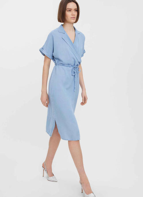 Robe mi-longue bleu VERO MODA pour femme