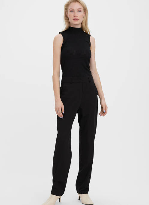 Pantalon chino noir VERO MODA pour femme