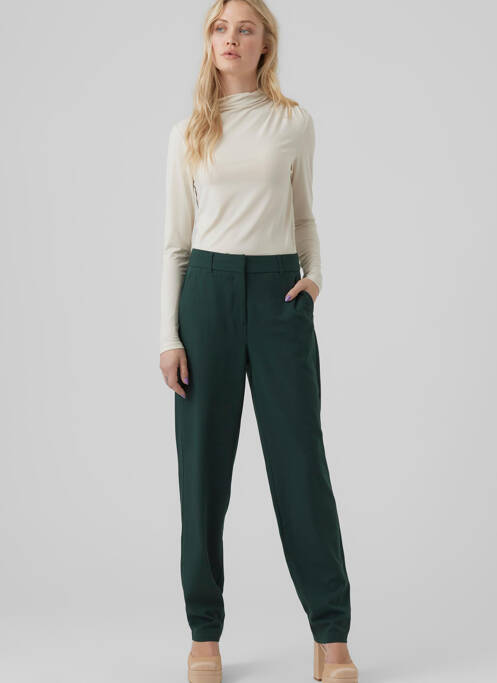 Pantalon droit vert VERO MODA pour femme