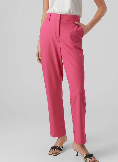 Pantalon chino rose VERO MODA pour femme