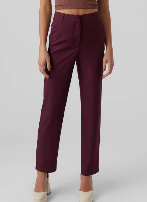 Pantalon chino rouge VERO MODA pour femme