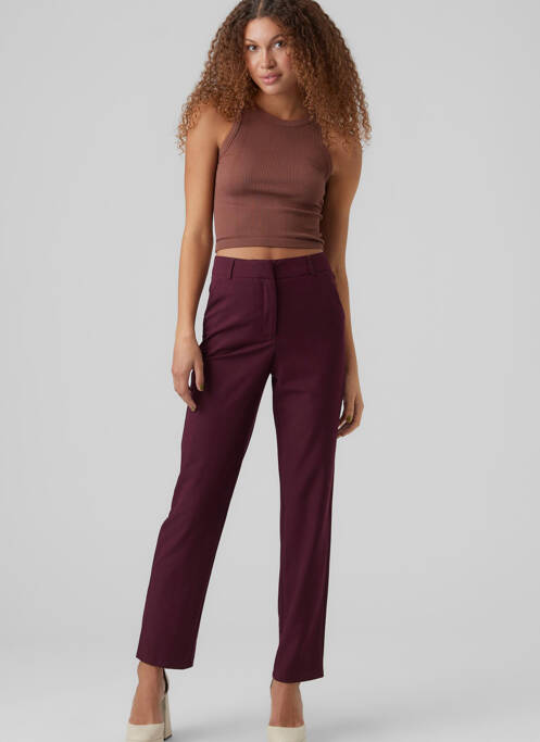 Pantalon chino rouge VERO MODA femme