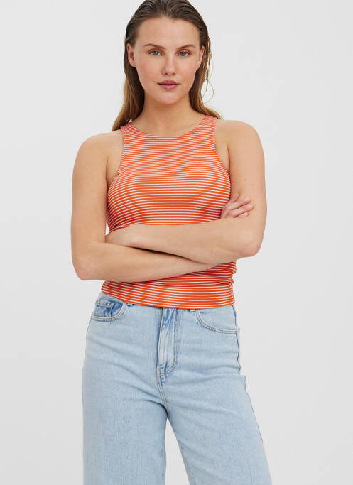 Débardeur orange VERO MODA pour femme