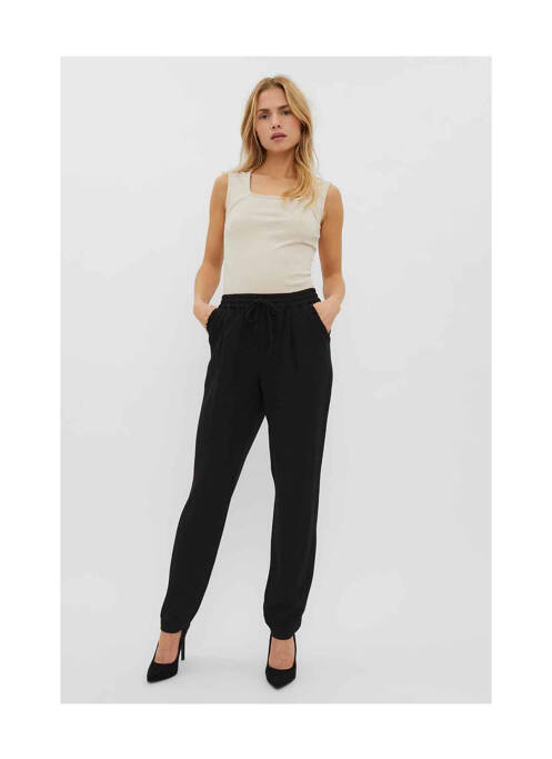 Pantalon chino noir VERO MODA pour femme