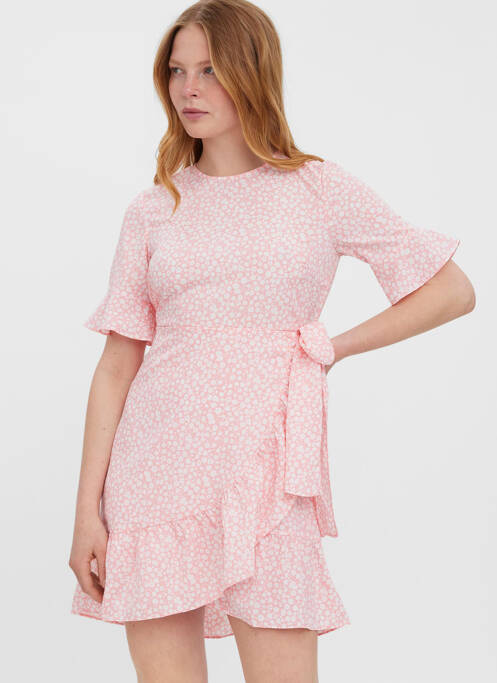 Robe courte rose VERO MODA pour femme