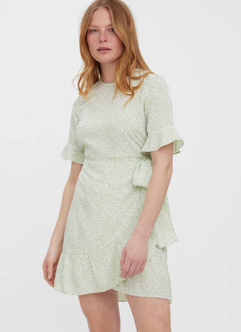 Robe courte vert VERO MODA pour femme