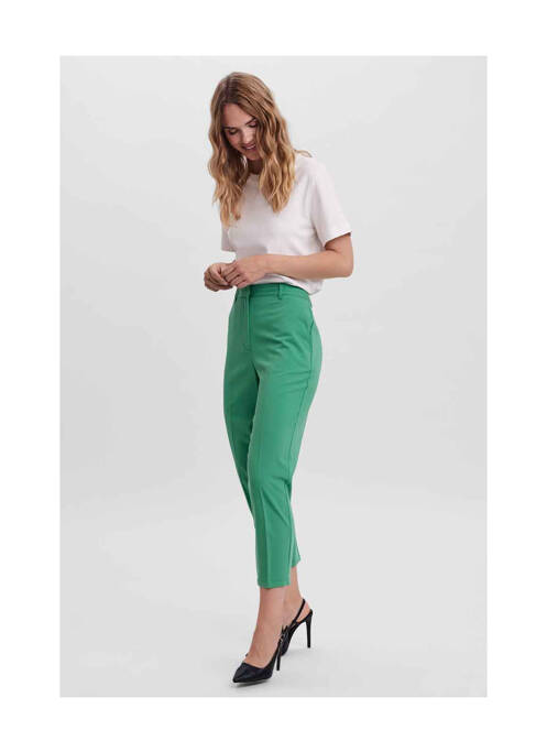 Pantalon slim vert VERO MODA pour femme