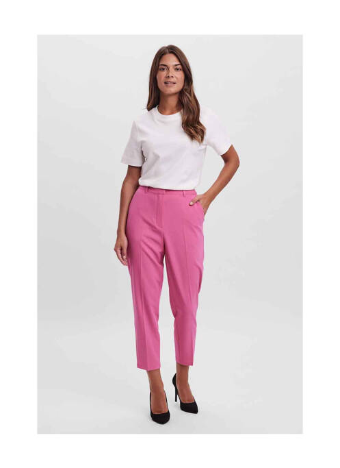 Pantalon 7/8 rose VERO MODA pour femme