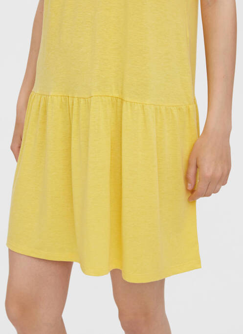 Robe courte jaune VERO MODA pour femme